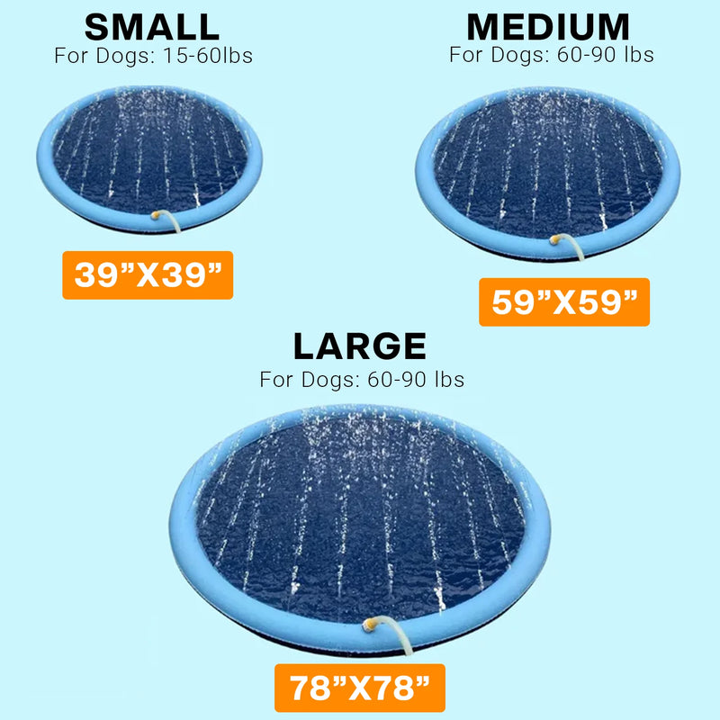 Load image into Gallery viewer, Dog Pool Splash Pad, Anti-Slip Sprinkler Pad for Kids &amp; Dogs, 0.58Mm Thick Durable Material
