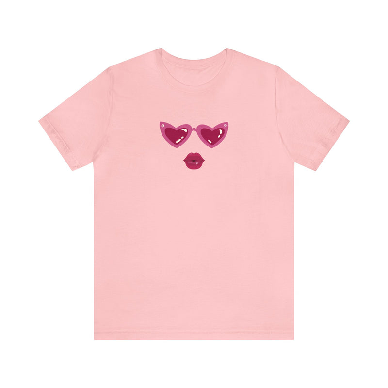 Load image into Gallery viewer, United by Love: Pink Heart Glasses Couple&#39;s Tee - Celebrate Valentine&#39;s Together
