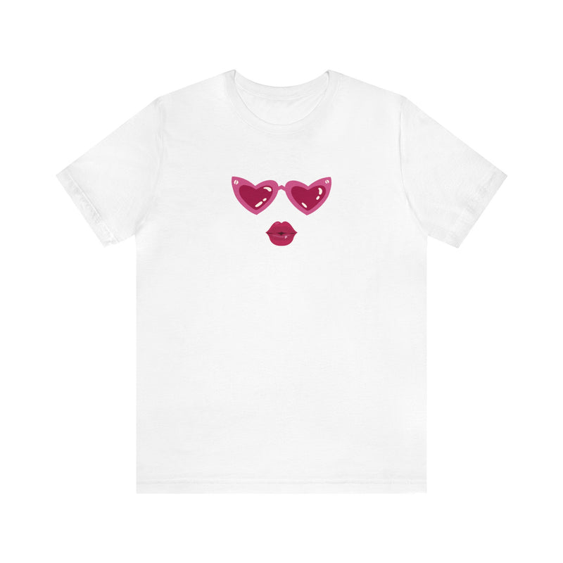 Load image into Gallery viewer, United by Love: Pink Heart Glasses Couple&#39;s Tee - Celebrate Valentine&#39;s Together
