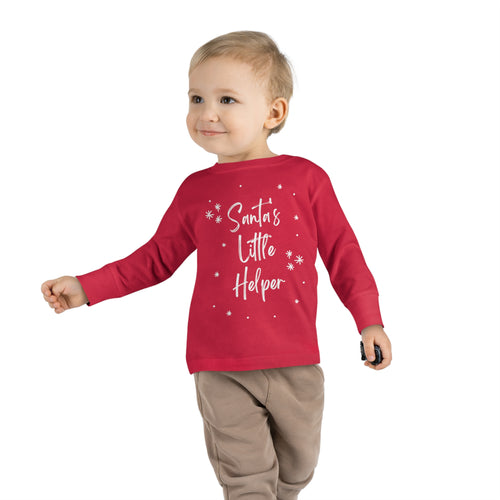 Handcrafted Personal Christmas Holiday Toddler Long Sleeve Tee
