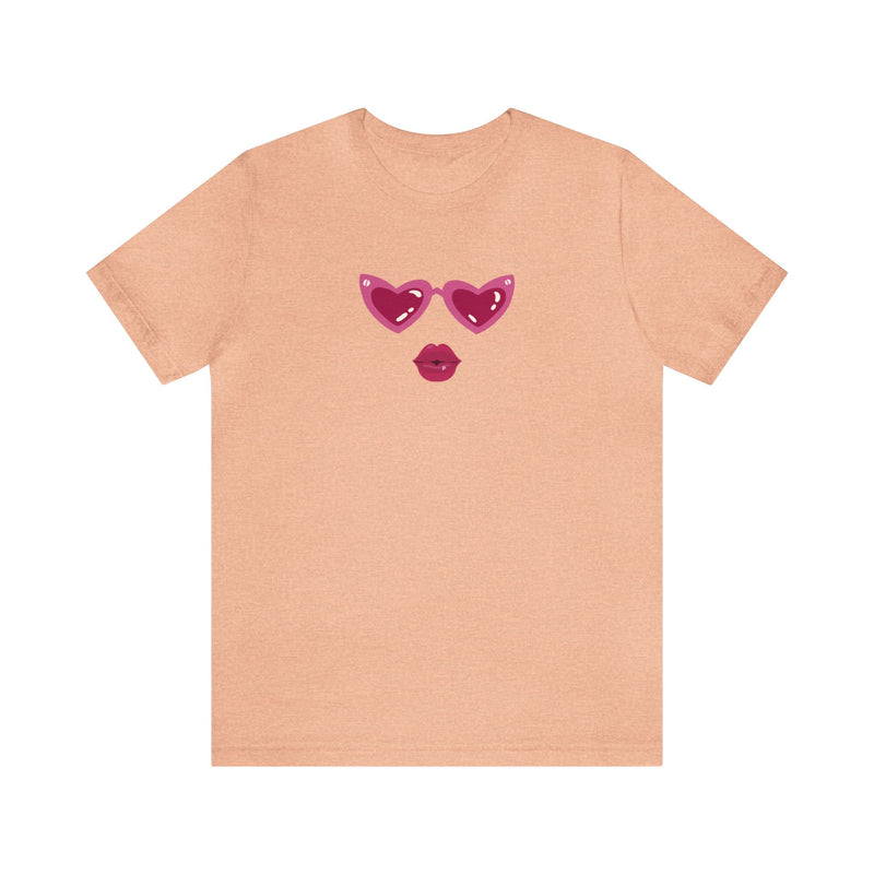 Load image into Gallery viewer, United by Love: Pink Heart Glasses Couple&#39;s Tee - Celebrate Valentine&#39;s Together
