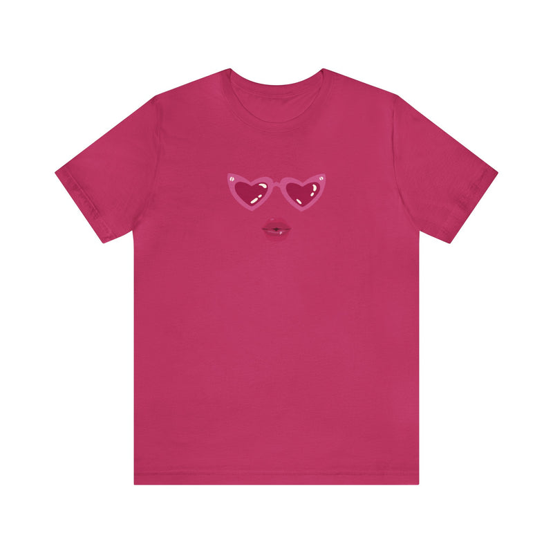 Load image into Gallery viewer, United by Love: Pink Heart Glasses Couple&#39;s Tee - Celebrate Valentine&#39;s Together
