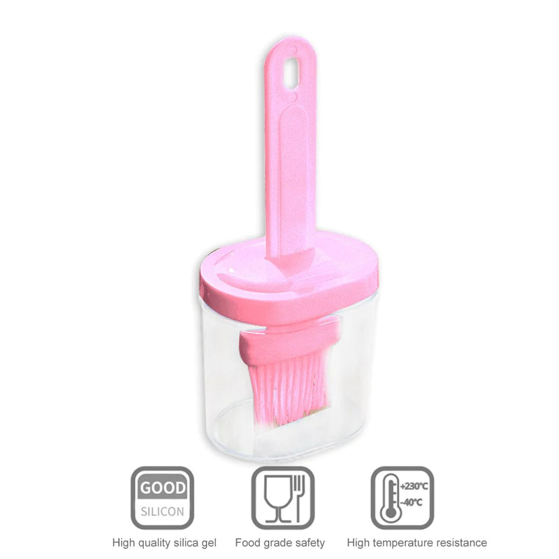 Load image into Gallery viewer, Kitchen High Temperature Resistant Silicone Oil Bottle Brush Integrated with Lid and Bottle Barbecue Baking Brush Oil Brush
