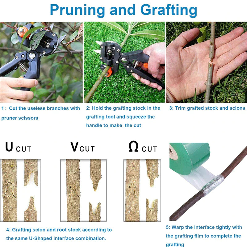 Load image into Gallery viewer, Garden Tree Grafting Knife Pruning Pruner Shears Snip Scissors Cutting Tool Kit
