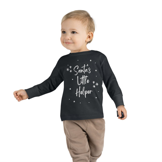 Handcrafted Personal Christmas Holiday Toddler Long Sleeve Tee