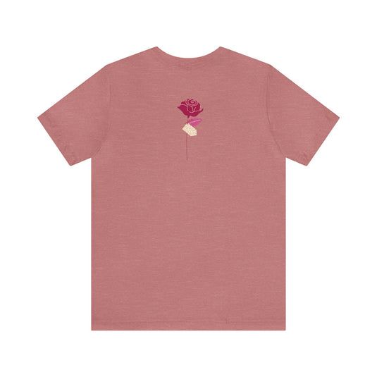 United by Love: Pink Heart Glasses Couple's Tee - Celebrate Valentine's Together