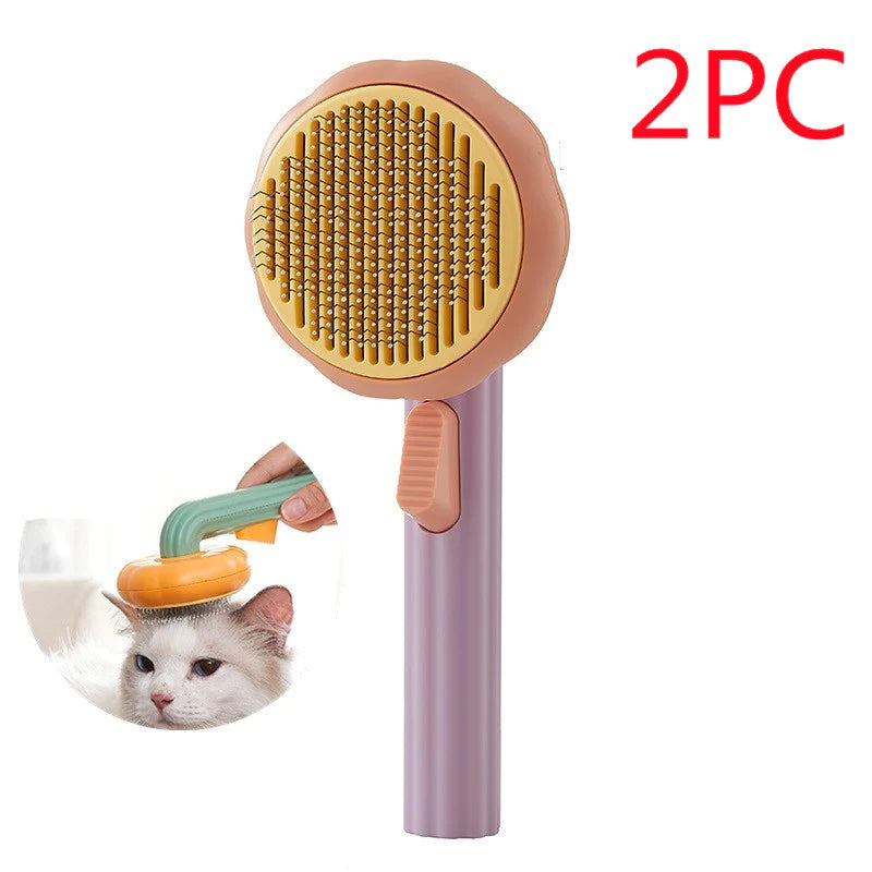 Load image into Gallery viewer, New Pet Cat Brush Hot Selling Hand-Held Steel Wire Self-Cleaning Comb Looper for Hair Removal
