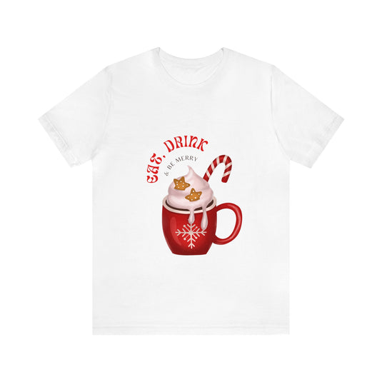 Eat, Drink & Be Merry with Sweet Drink Illustration Jersey Tee