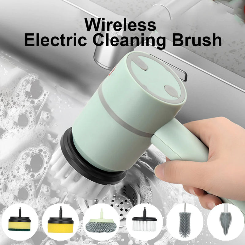 Load image into Gallery viewer, Electric Cleaning Brush Multifunctional Household Brush Wire Kitchen Toilet Bowl and Shoe Brushing Artifact Automatic Handheld Charging
