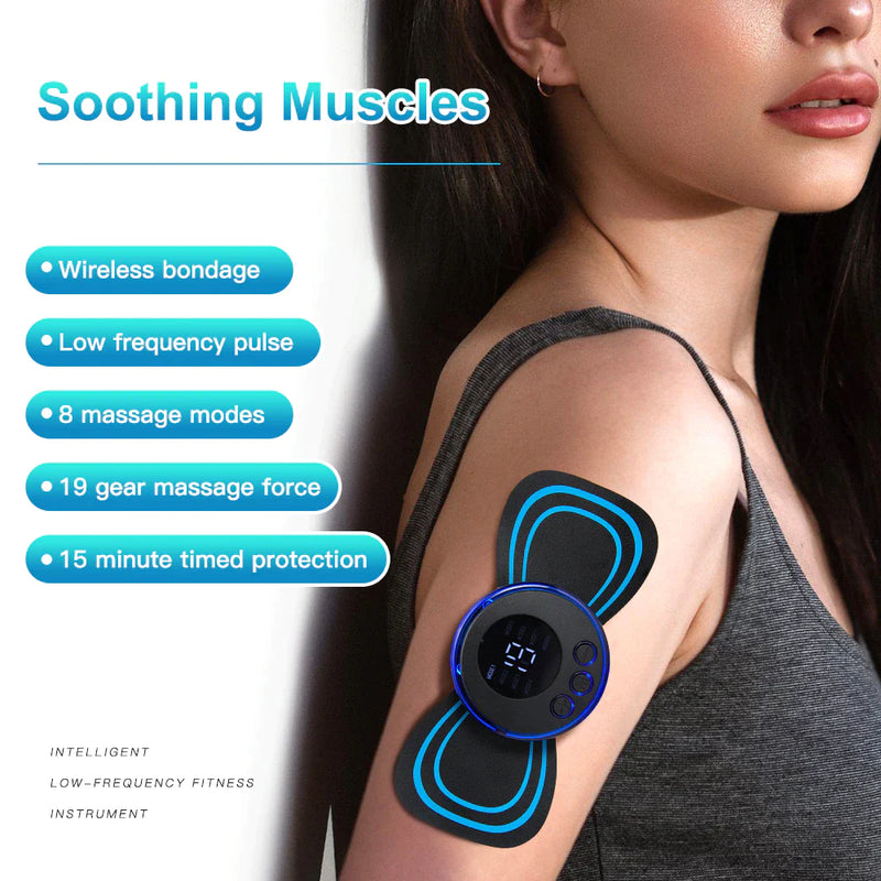 Load image into Gallery viewer, LCD Display EMS Neck Stretcher Electric Massager 8 Mode Cervical Massage Patch Pulse Muscle Stimulator Portable Relief Pain
