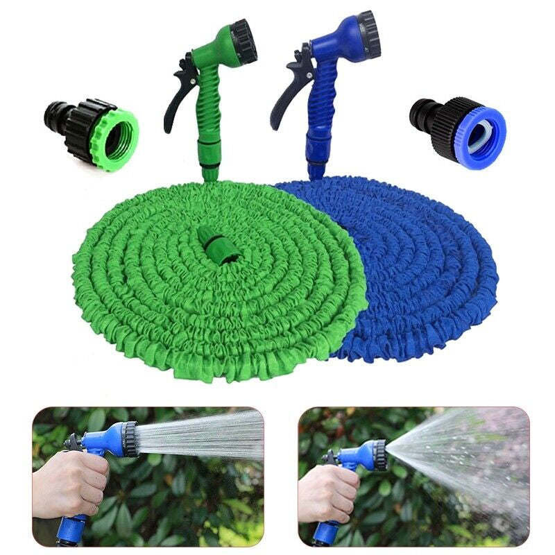 Load image into Gallery viewer, Expanding Expandable Flexible Garden Water Hose W Spray Nozzle 25, 50, 75, 100FT
