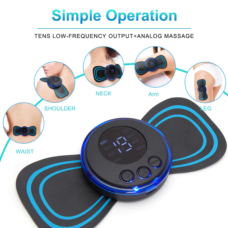 Load image into Gallery viewer, LCD Display EMS Neck Stretcher Electric Massager 8 Mode Cervical Massage Patch Pulse Muscle Stimulator Portable Relief Pain
