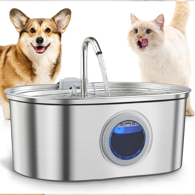 Load image into Gallery viewer, Ultra-Quiet Stainless Steel Cat Water Fountain for Cats &amp; Dogs
