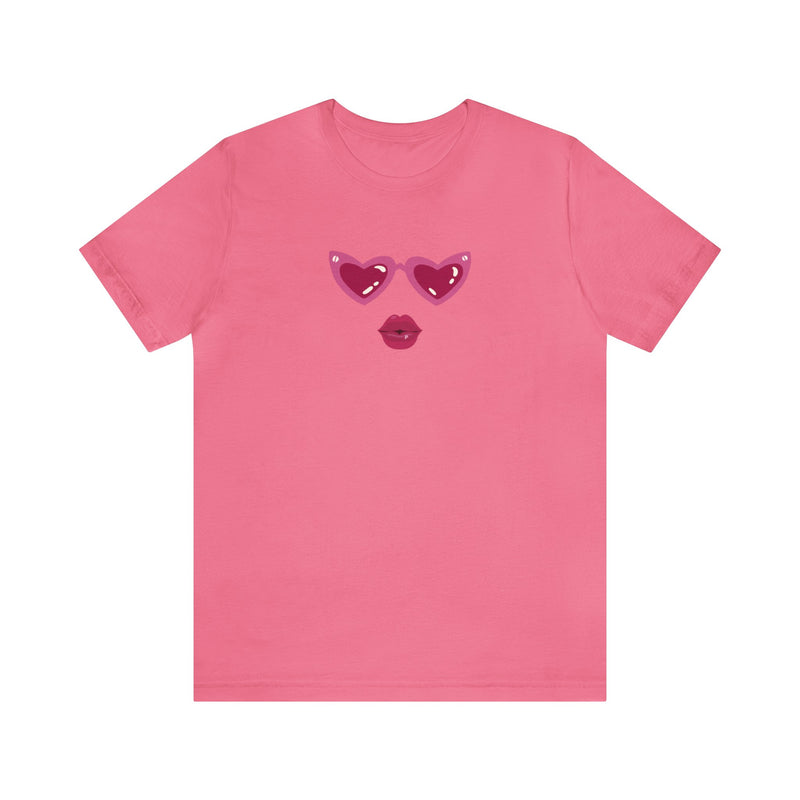 Load image into Gallery viewer, United by Love: Pink Heart Glasses Couple&#39;s Tee - Celebrate Valentine&#39;s Together
