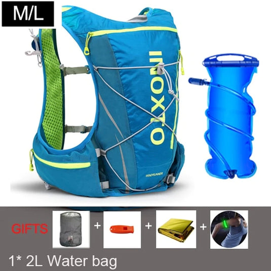 8L Running Hydration Vest Backpack Men Women Outdoor Sport Bags Trail Marathon Jogging Hiking Backpack Option Water Bag Flask