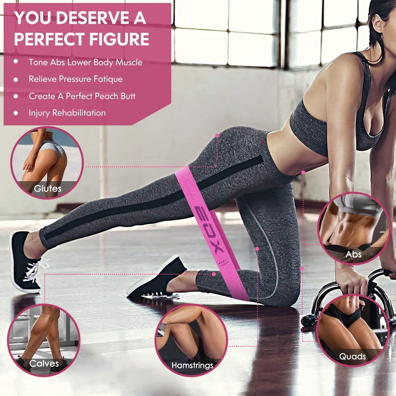 Load image into Gallery viewer, Exercise Resistance Fabric Loop Bands, Non-Slip Resistance Workout Bands for Legs &amp; Butt and Glutes, 5 Resistance Levels Hip Training Bands
