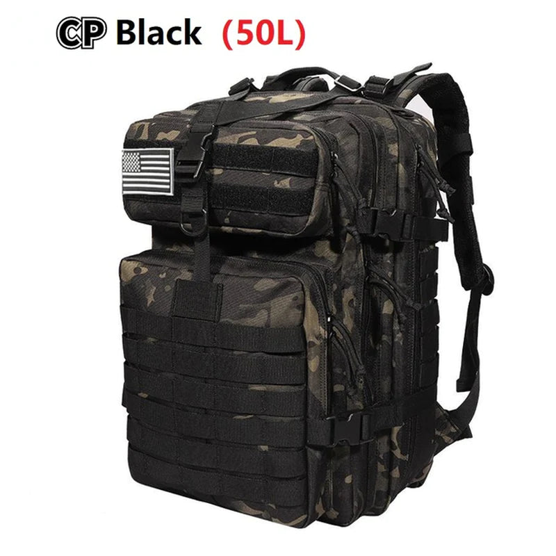 Load image into Gallery viewer, 50L 1000D Nylon Waterproof Trekking Fishing Hunting Bag Backpack Outdoor Military Rucksacks Tactical Sports Camping Hiking
