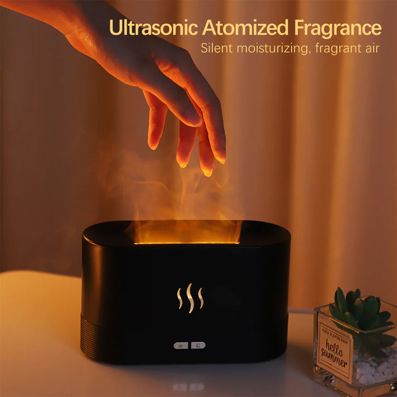 Load image into Gallery viewer, Flame Fire Humidifier Aromatherapy Diffuser Ultrasonic Aromatic Essences House Air Humidifier Home Bedoom Fragrance Diffusers
