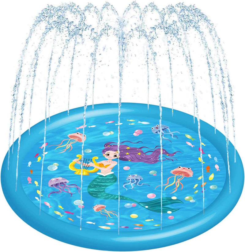 Load image into Gallery viewer, Kids Sprinklers for Outside, Splash Pad for Toddlers &amp; Baby Pool 3-In-1 60&quot; Water Toys Gifts for 1 2 3 4 5 Year Old Boys Girls Splash Play Mat
