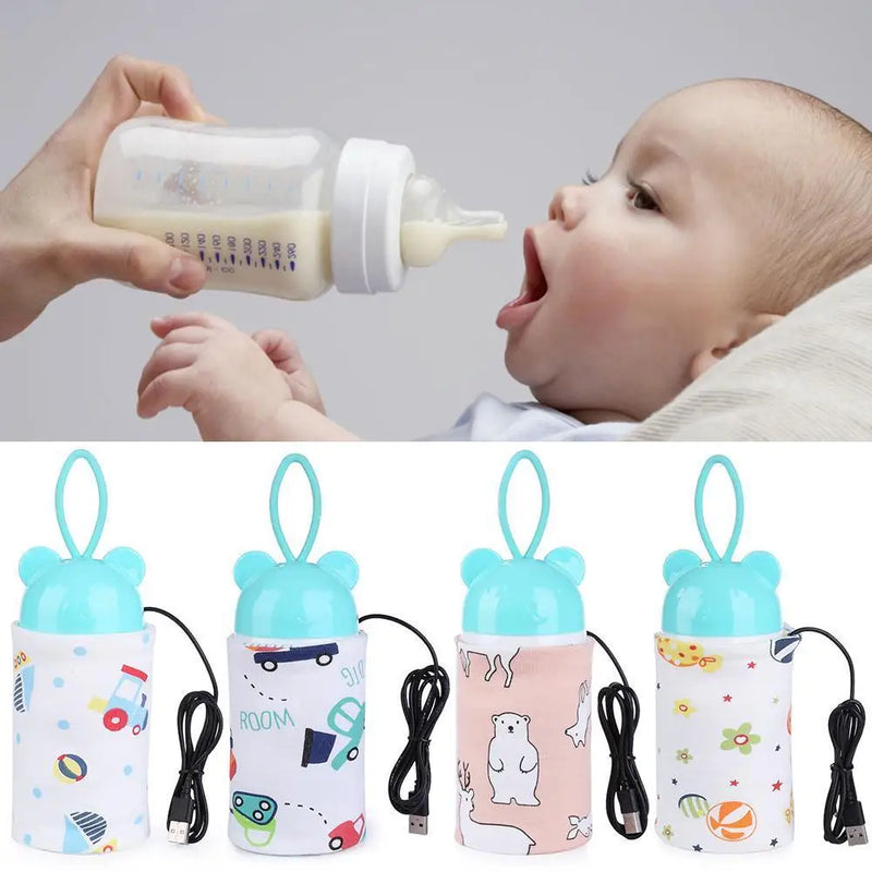 Load image into Gallery viewer, USB Outdoor Baby Feeding Milk Bottle Warmer Thermal Bag Baby Bottle Holder
