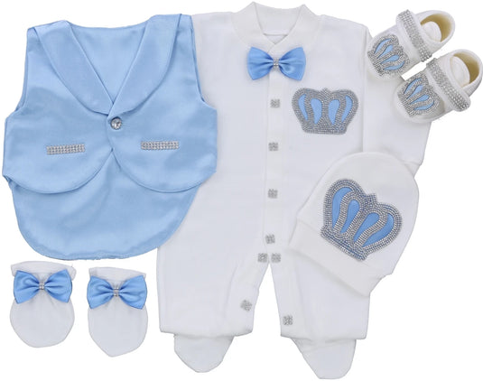 Velvet Newborn Baby Boy Outfits Blazer Vest Kids Clothing Cotton Infant Products Body Suit Shirt Pants Mittens Receiving Blanket