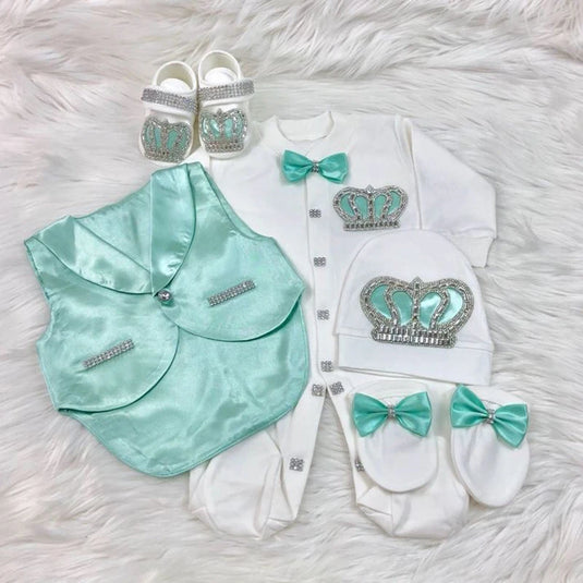 Velvet Newborn Baby Boy Outfits Blazer Vest Kids Clothing Cotton Infant Products Body Suit Shirt Pants Mittens Receiving Blanket