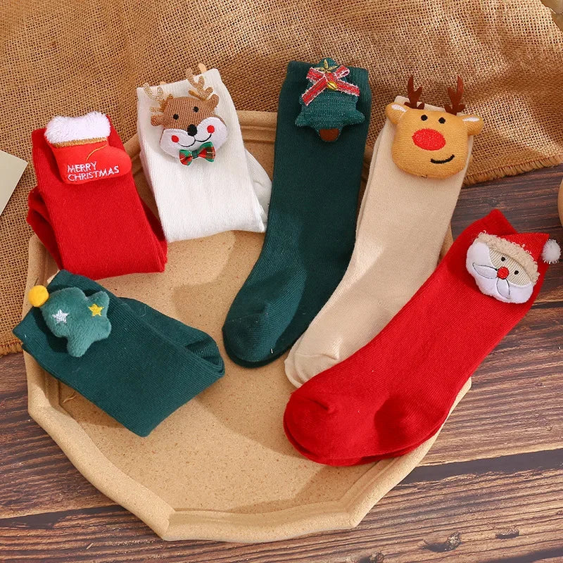 Load image into Gallery viewer, Socks Baby Accessories Girl Christmas Cartoon Animal Stuff for Newborns Girl Toddler New Baby Product Sock Infant Cotton Socks
