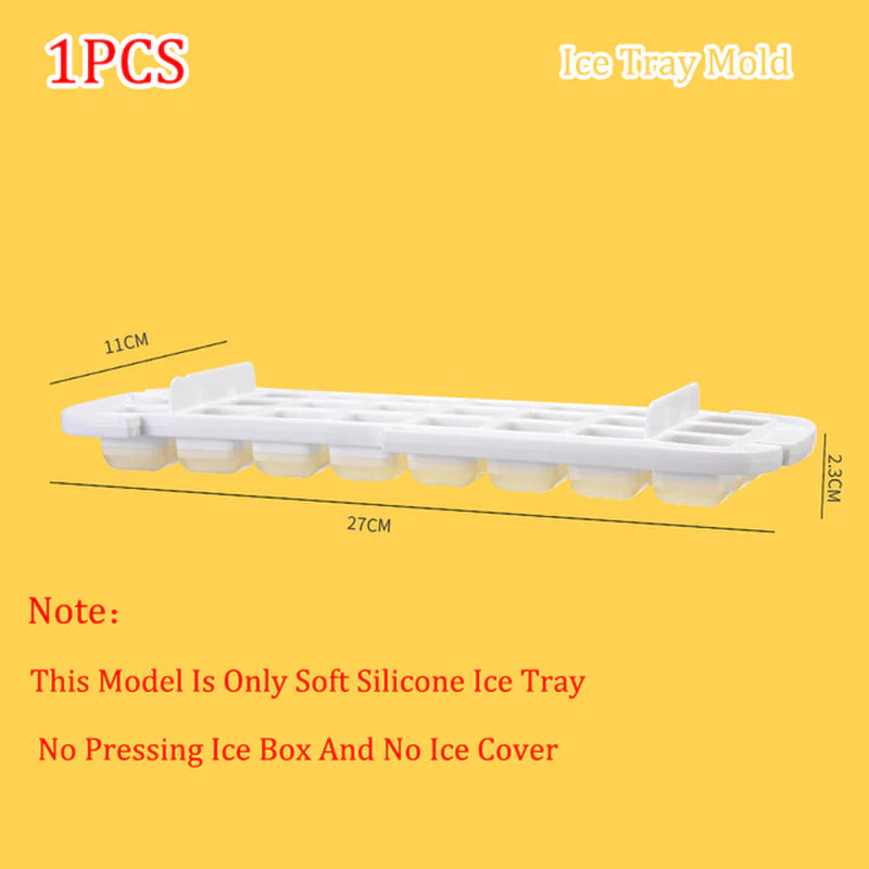 Load image into Gallery viewer, Press Type New Silicone Square Ice Mold Ice Cube Trays Lid Mold Storage Box Creative Tool Ice Cube Maker Cool Drinks Kitchen Bar
