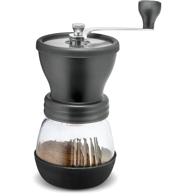 Load image into Gallery viewer, Manual Coffee Bean Grinder - Supreme Ceramic Mill, Stainless Steel Handle, Adjustable Grinding, and Detachable Glass Container with Airtight Cover
