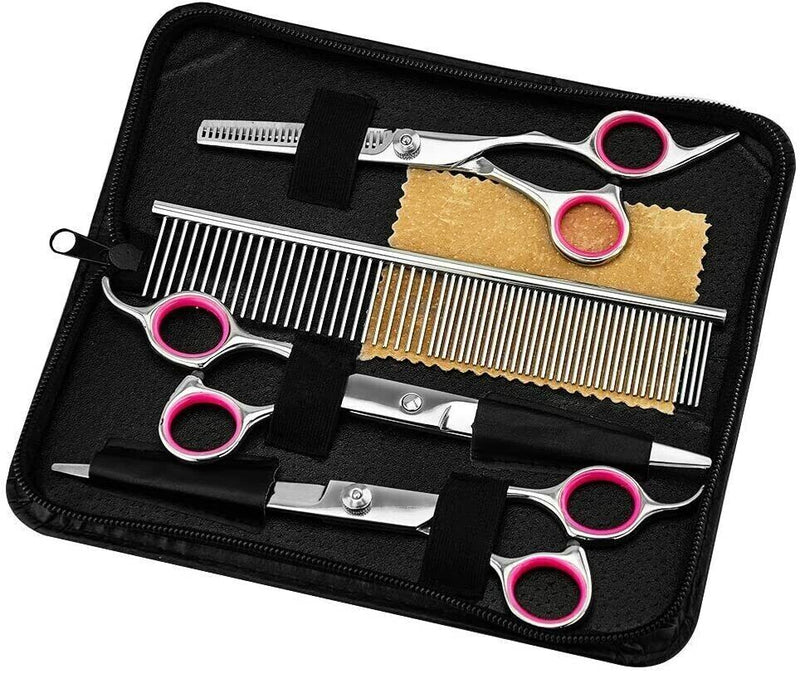 Load image into Gallery viewer, Pet Dog Grooming Scissors Stainless Straight Curved Thinning Shears Trimmer Kits
