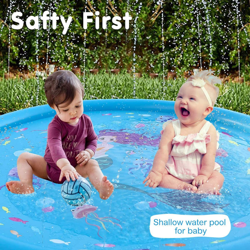 Load image into Gallery viewer, Kids Sprinklers for Outside, Splash Pad for Toddlers &amp; Baby Pool 3-In-1 60&quot; Water Toys Gifts for 1 2 3 4 5 Year Old Boys Girls Splash Play Mat
