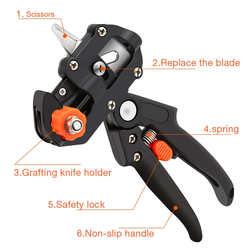 Load image into Gallery viewer, Garden Tree Grafting Knife Pruning Pruner Shears Snip Scissors Cutting Tool Kit
