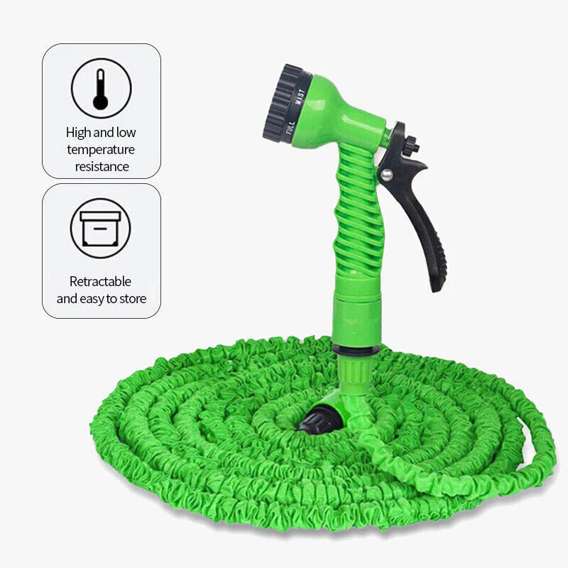 Load image into Gallery viewer, Expanding Expandable Flexible Garden Water Hose W Spray Nozzle 25, 50, 75, 100FT
