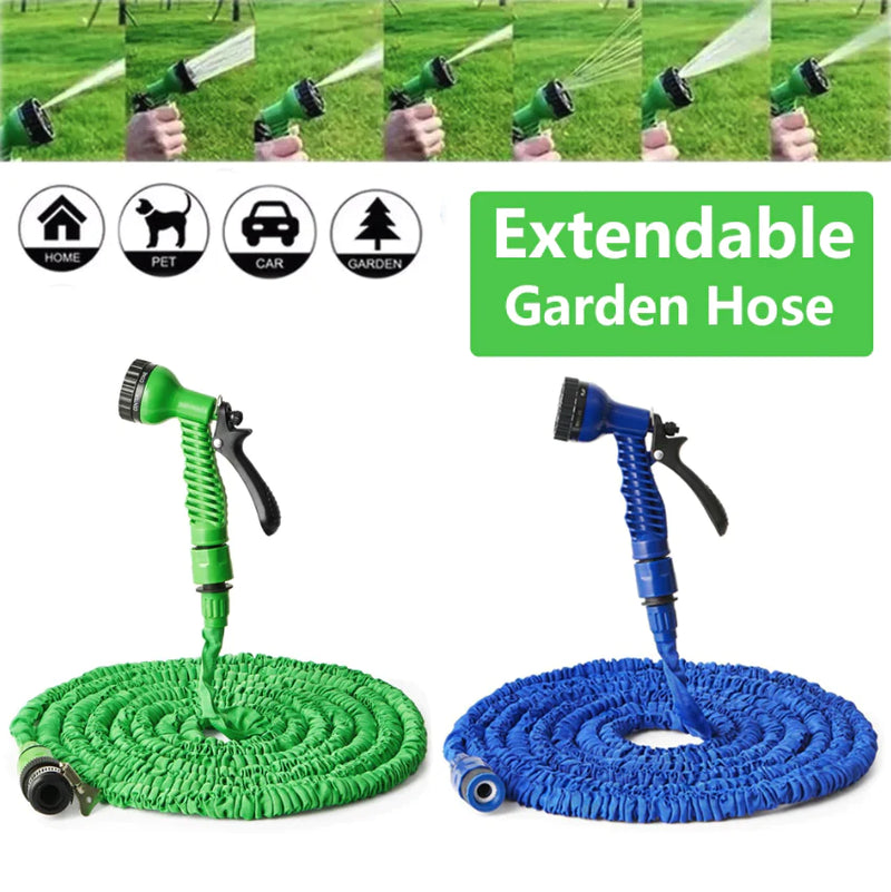 Load image into Gallery viewer, Expanding Expandable Flexible Garden Water Hose W Spray Nozzle 25, 50, 75, 100FT
