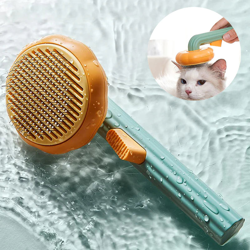 Load image into Gallery viewer, New Pet Cat Brush Hot Selling Hand-Held Steel Wire Self-Cleaning Comb Looper for Hair Removal
