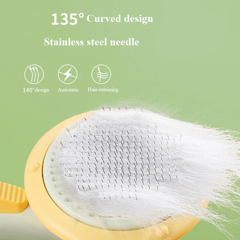 Load image into Gallery viewer, New Pet Cat Brush Hot Selling Hand-Held Steel Wire Self-Cleaning Comb Looper for Hair Removal
