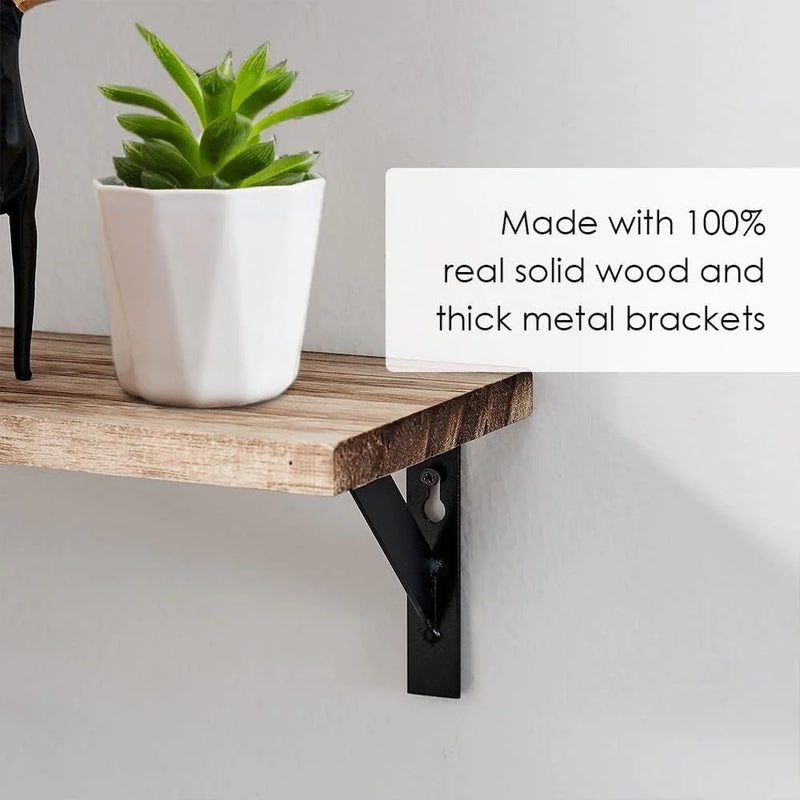 Load image into Gallery viewer, Floating Corner Shelf - Wood Wall Mounted Display Storage for Home Decor
