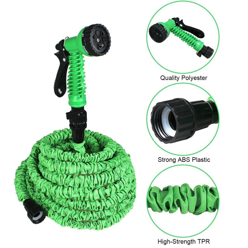 Load image into Gallery viewer, Expanding Expandable Flexible Garden Water Hose W Spray Nozzle 25, 50, 75, 100FT
