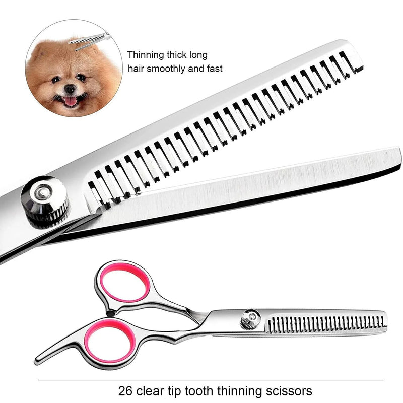 Load image into Gallery viewer, Pet Dog Grooming Scissors Stainless Straight Curved Thinning Shears Trimmer Kits
